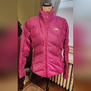 Women's pink north face jacket